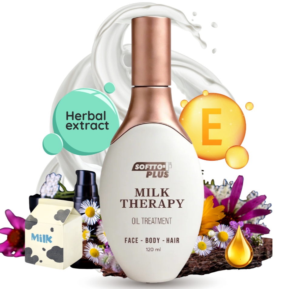 Softto Plus Olej na obličej a tělo Milk Therapy Wit E 120 ml Originál