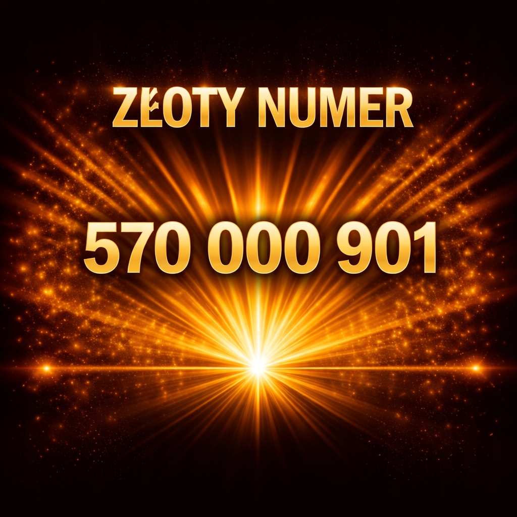 570 000 901 łatwy prosty złoty numer Sim starter Play na kartę prepaid