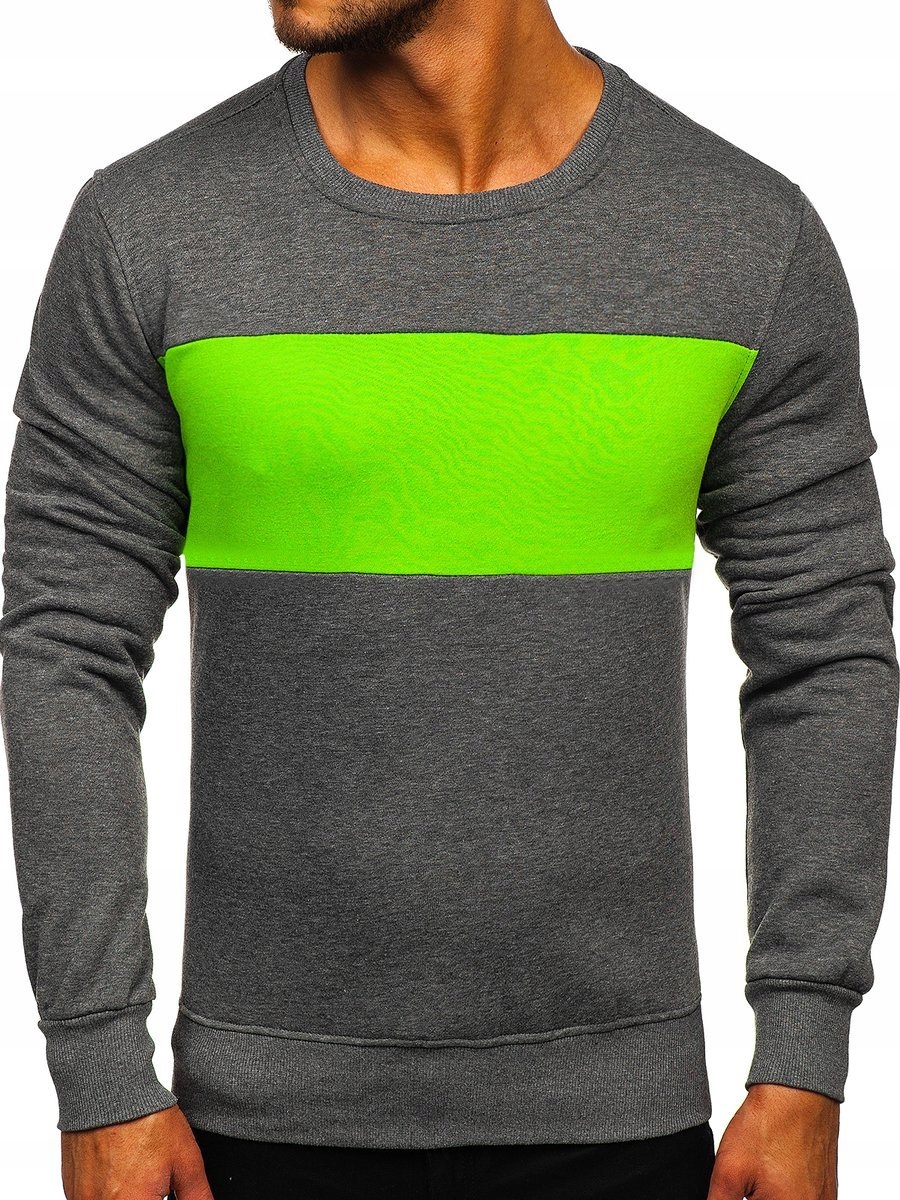 

Bluza Męska Grafitowo-zielona 2021 DENLEY_2XL