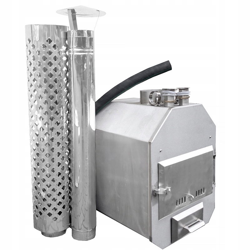 Kamna pro zahradní plesy 25 kW s komínem Nerezová ocel Aisi 304