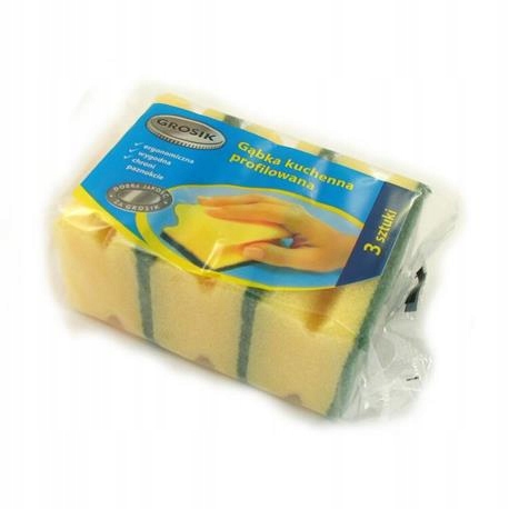 

Gąbka Kuchenna Do Naczyń Myjka Profilowana 3 Szt