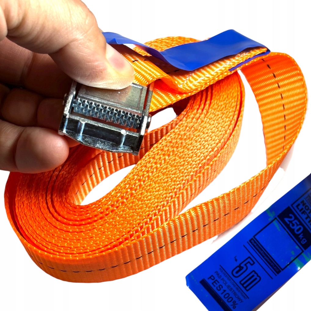 Pasy transportowe Klamrą 25mm 5m 250kg Mocujące Pas Transportowy Samozacisk