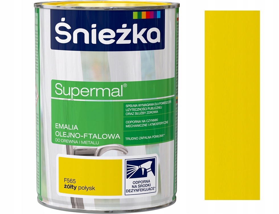 ŚNIEŻKA SUPERMAL EMALIA OLEJ-FTAL ŻÓŁTY F565 0.8L