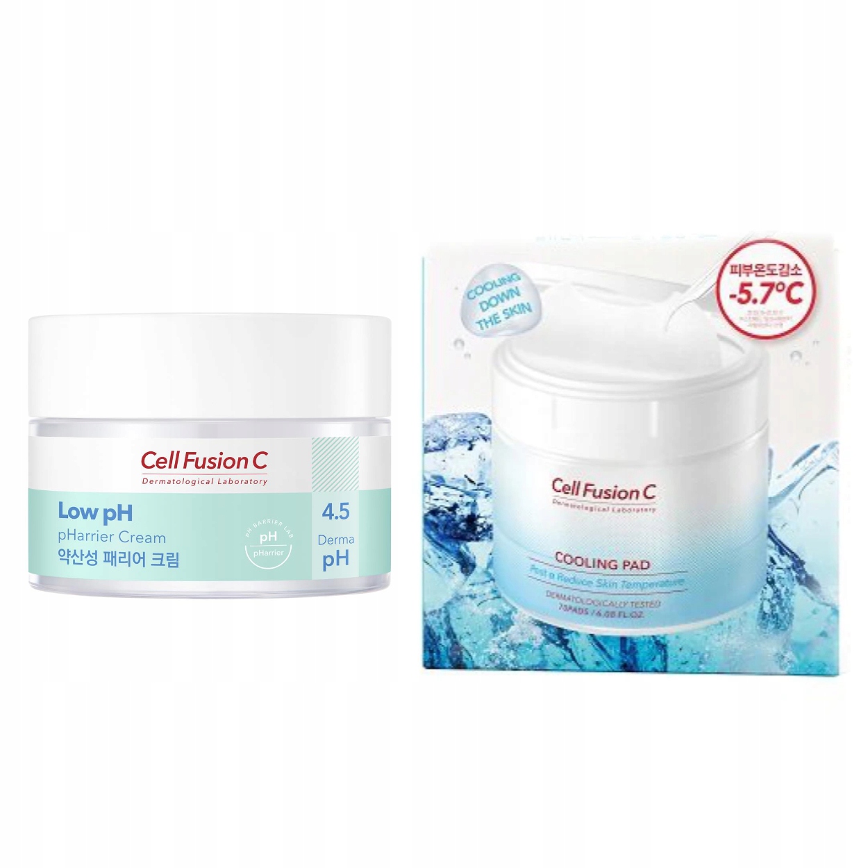 Cell Fusion C Low pHarrier Cream 55 ml Cooling Pad 2 płatki w Kosmetyczce