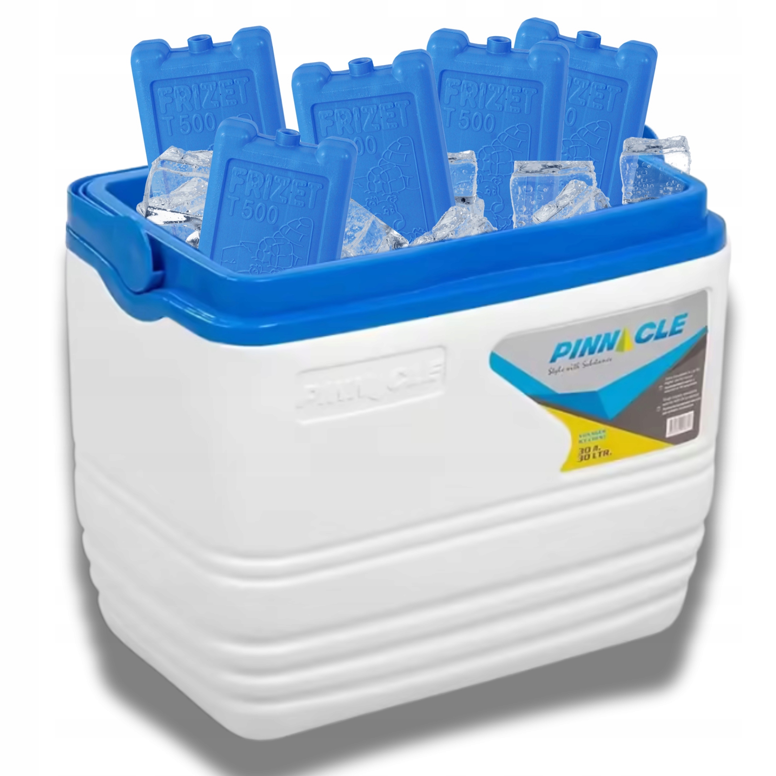 Turistická lednička 30 l Bílá Pinnacle Voyager 5 mrazicích vložek 500 ml