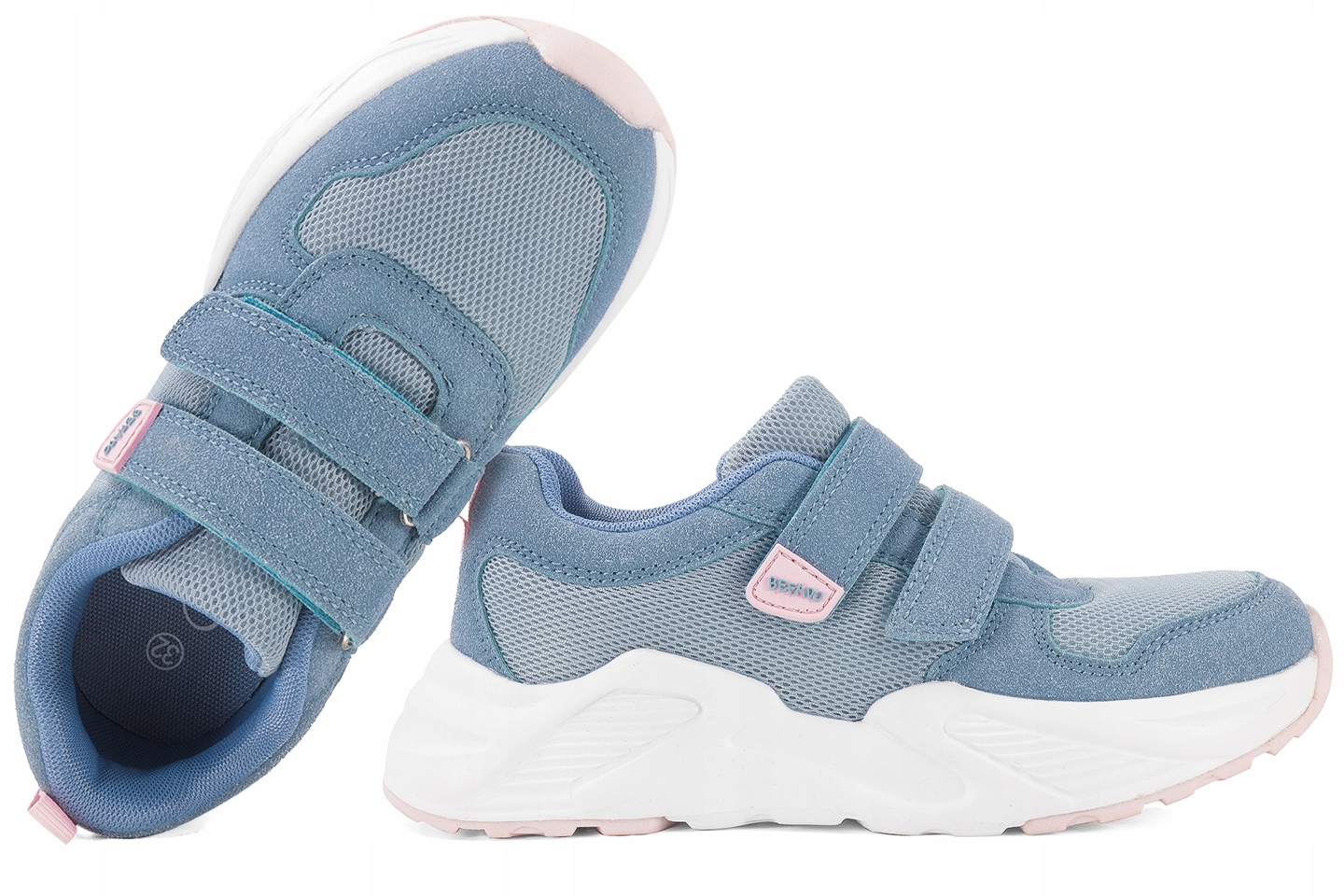 Befado 516X304 Buty Sportowe Dziewczęce Sneakersy Rzepy Pu