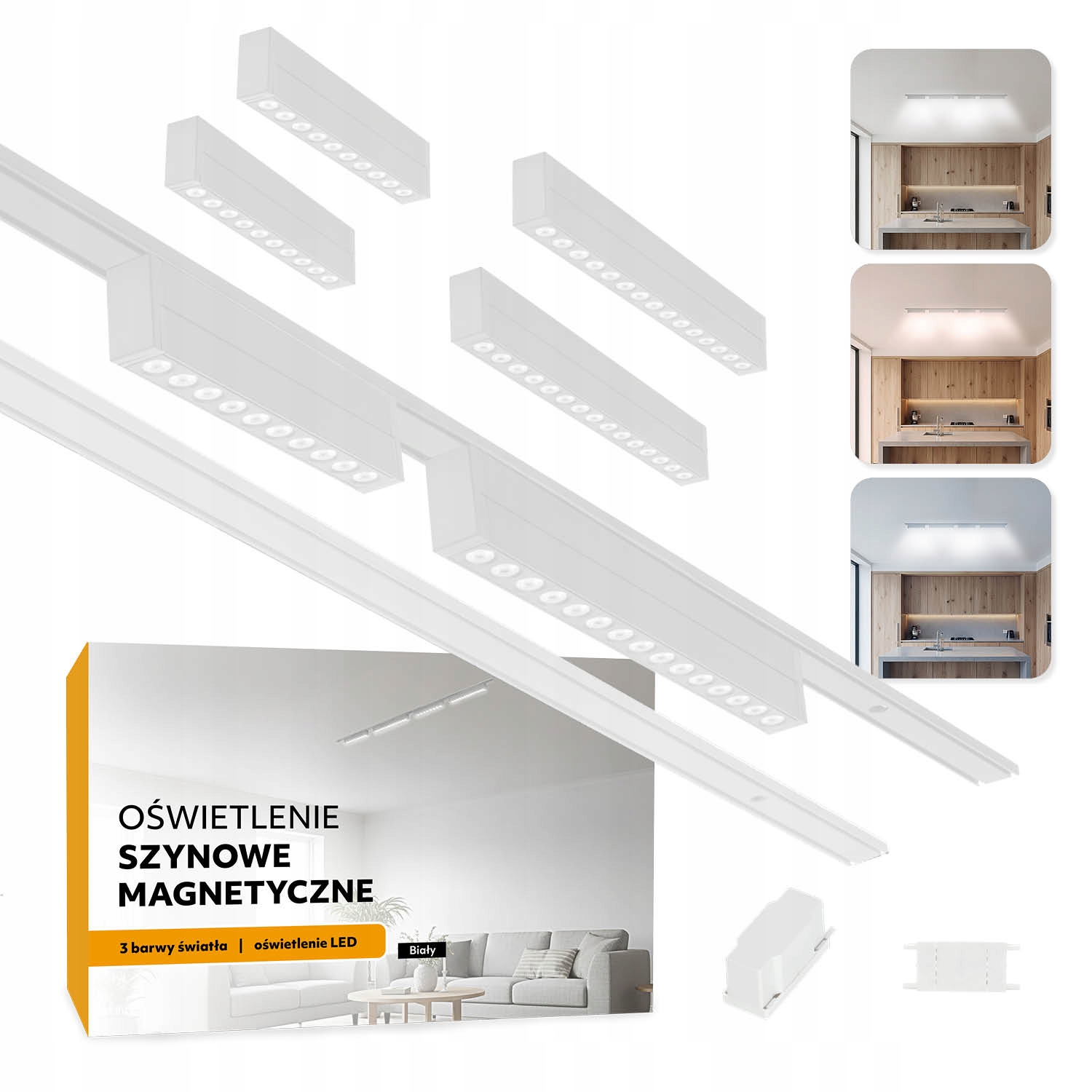 Magnetické koľajnicové osvetlenie 2x Lišta 1 m 2x 10 W 2x15 W Led lampa