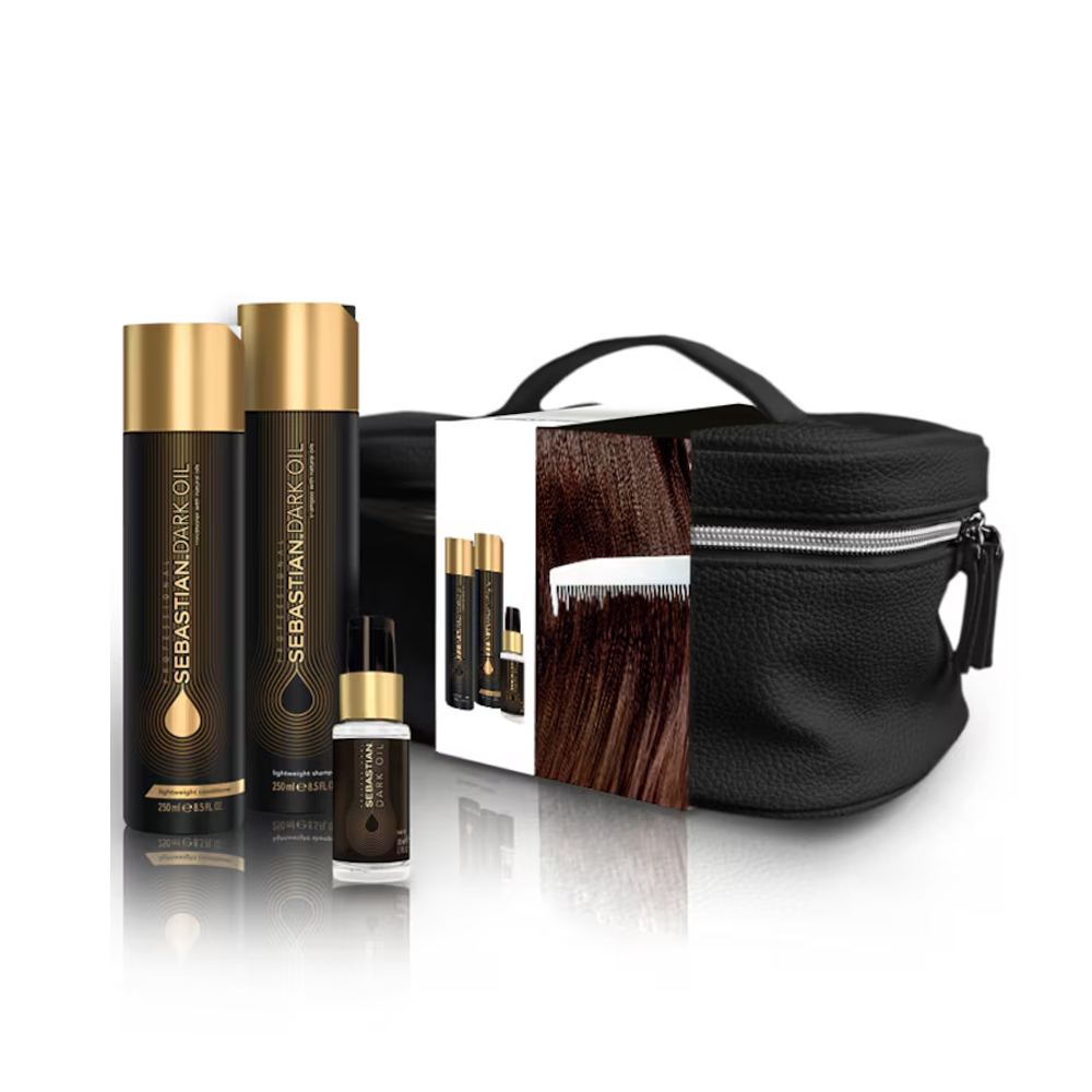 Sebastian Professional Dark Oil sada v kosmetické taštičce na vlasy