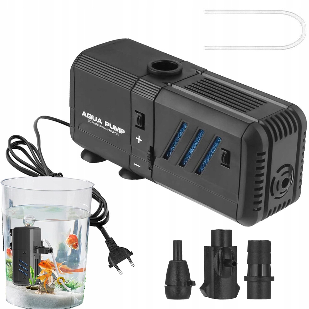 Levně Vnitřní Houbový Akvarijní Filtr Pro Akvárium Ryb, Čerpadlo 500 L/h S Přísavkou