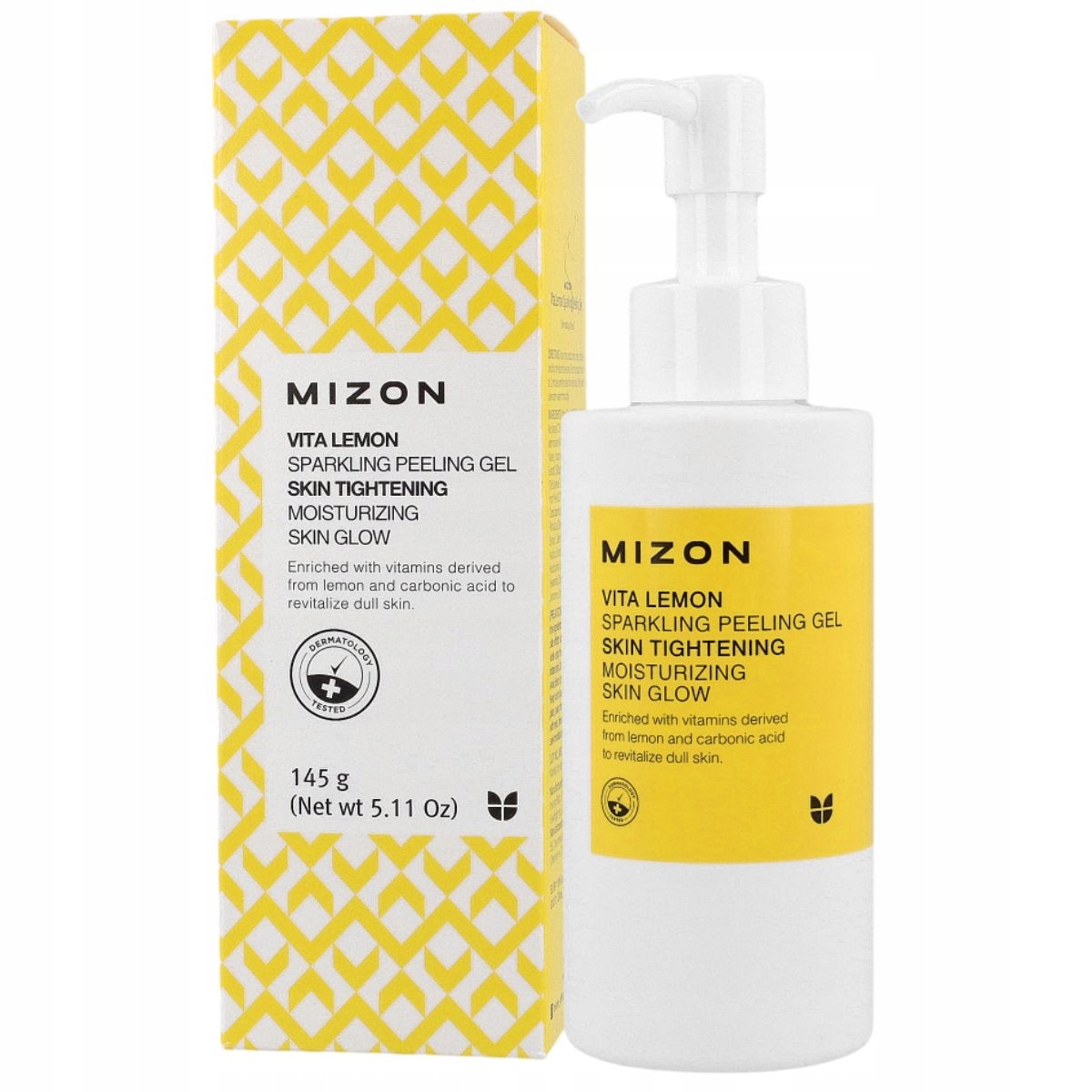 Mizon Vita Lemon Sparkling Peeling Gel 145 ml – Citrusový peeling na obličej