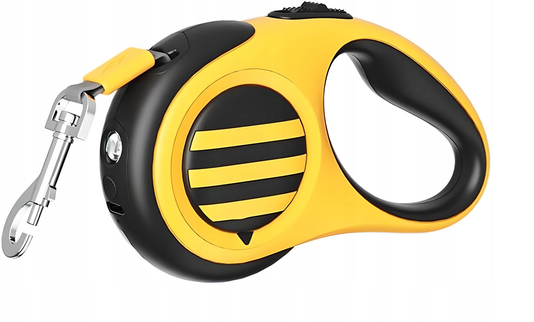 Levně Vodítko Automatická s Led světlem 5 m Pevná, srolovatelná pro psa, kočku, černá