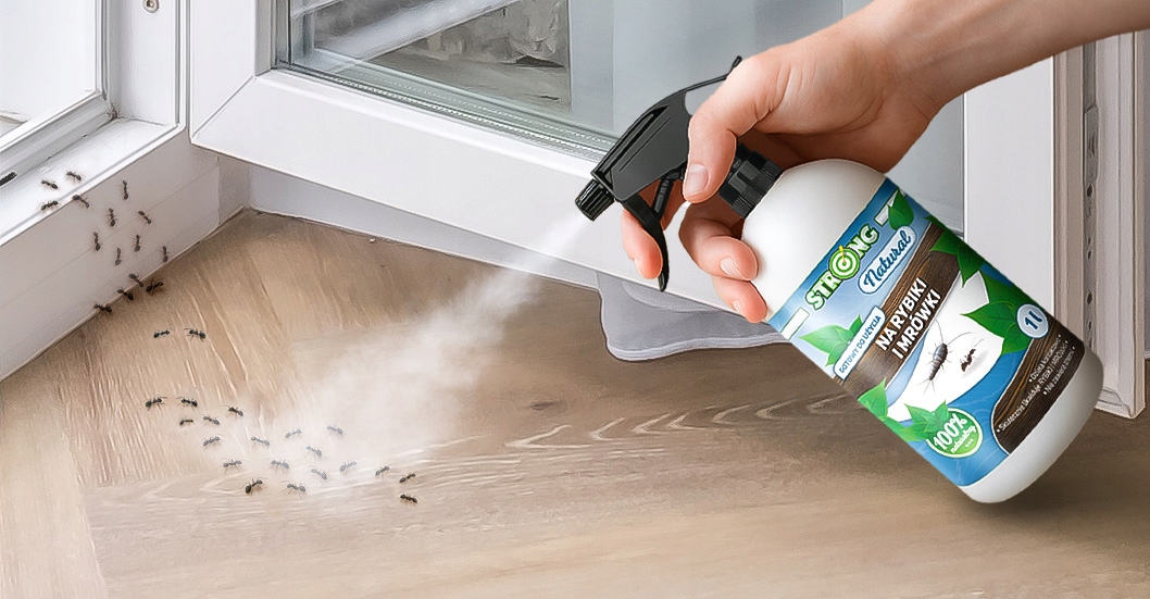 NATURALNY PREPARAT SPRAY NA RYBIKI MRÓWKI W DOMU STRONG BEZ CHEMII 1L Producent Erpol