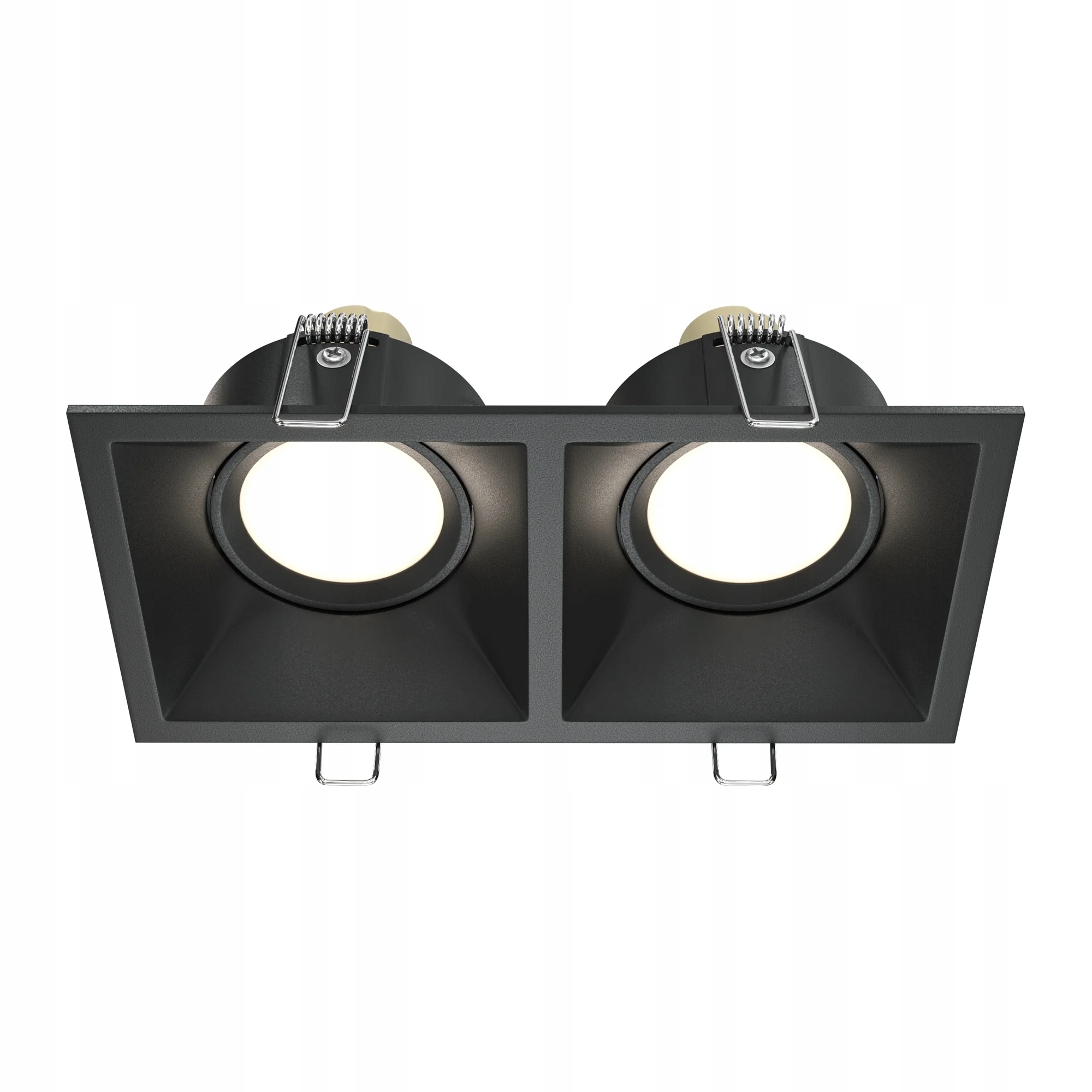 Stropní svítidlo pod omítku dvojité obdélníkové černé Maytoni