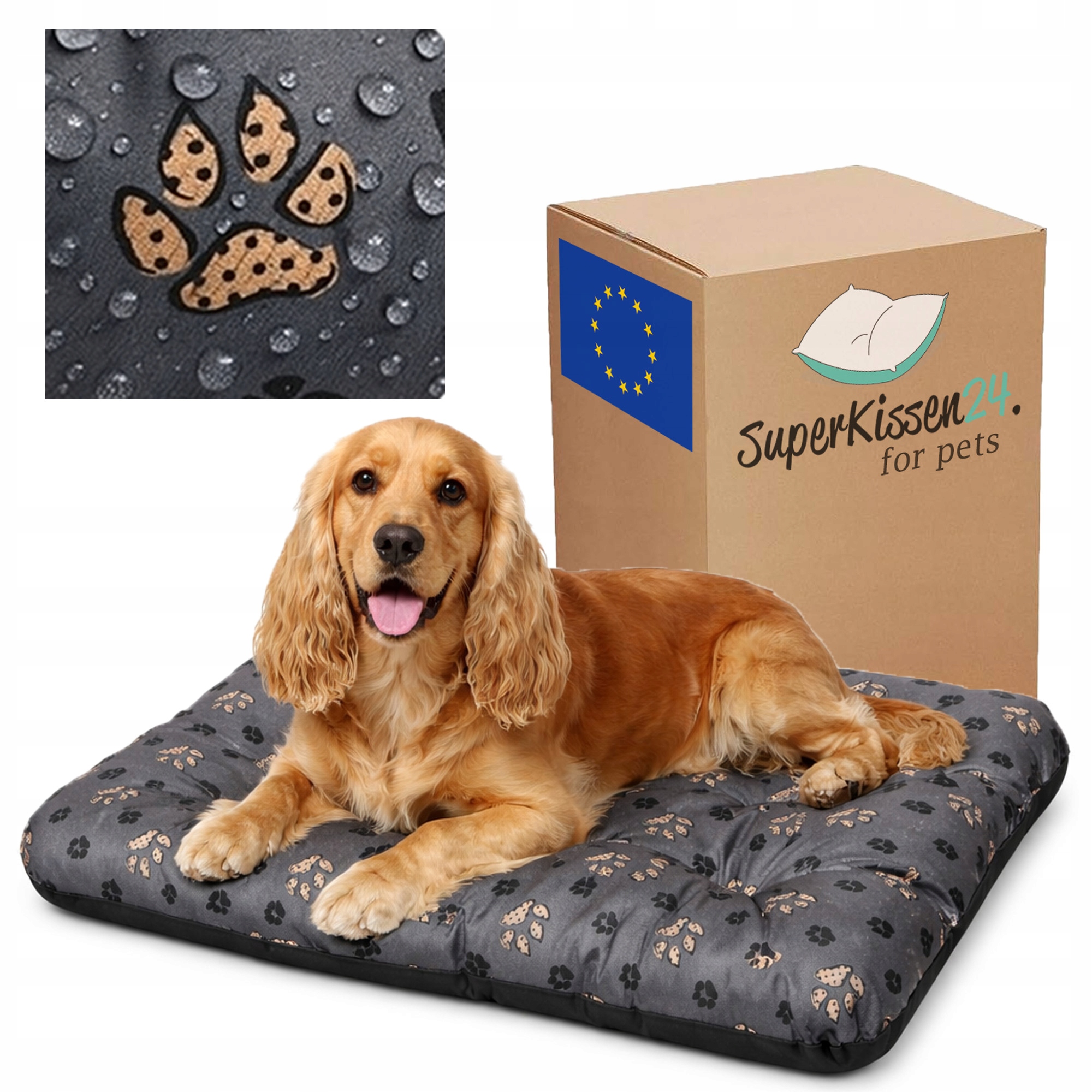 Levně Pelíšek pro psa kočku potah 100x75 XL Tlapky