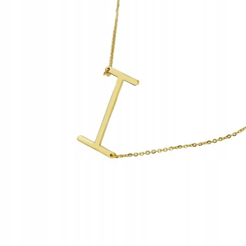 

Naszyjnik Celebrytka Literka I Platerowana Złotem