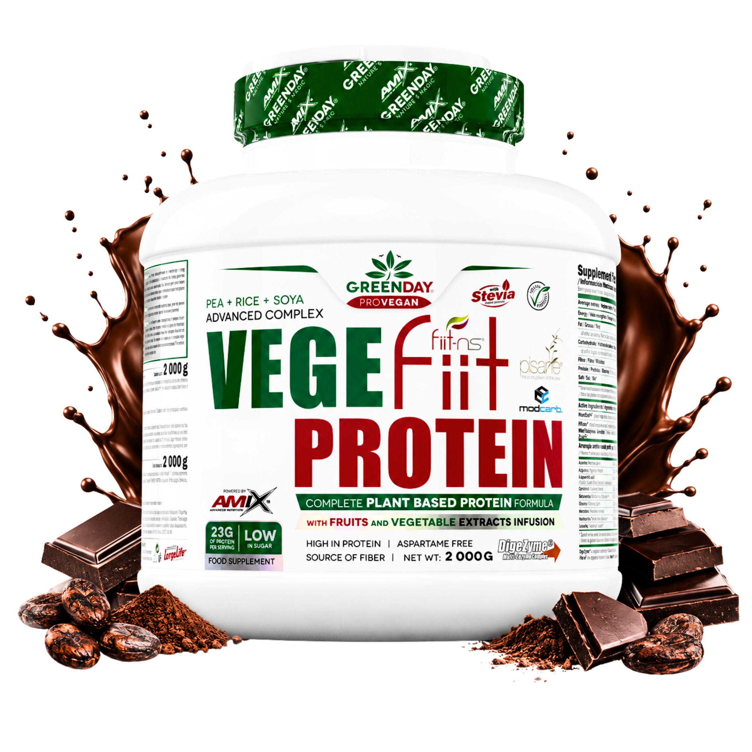 Veganské bílkoviny bez cukru Proteinový Izolát Hráchu Rýže Sója Rostlinné bílkoviny