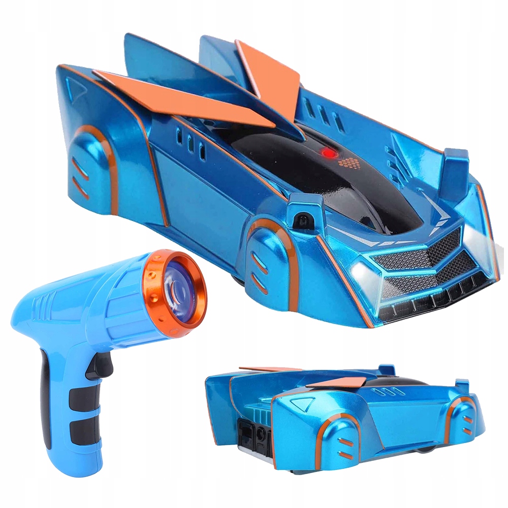 Auto Modré Jezdící Po Stěně Stropu Auto S Ovladačem Laser