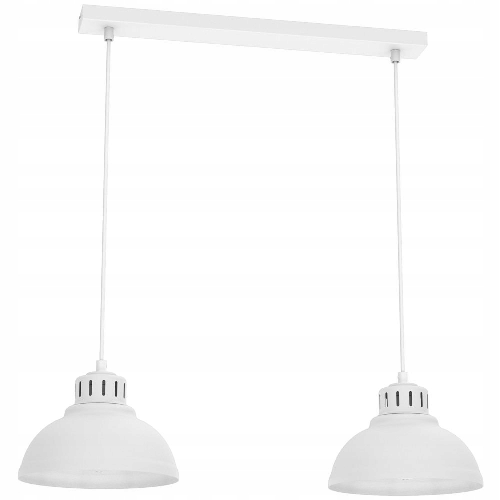 Bílá dvojitá závěsná lampa na liště Sven 9076 Luminex