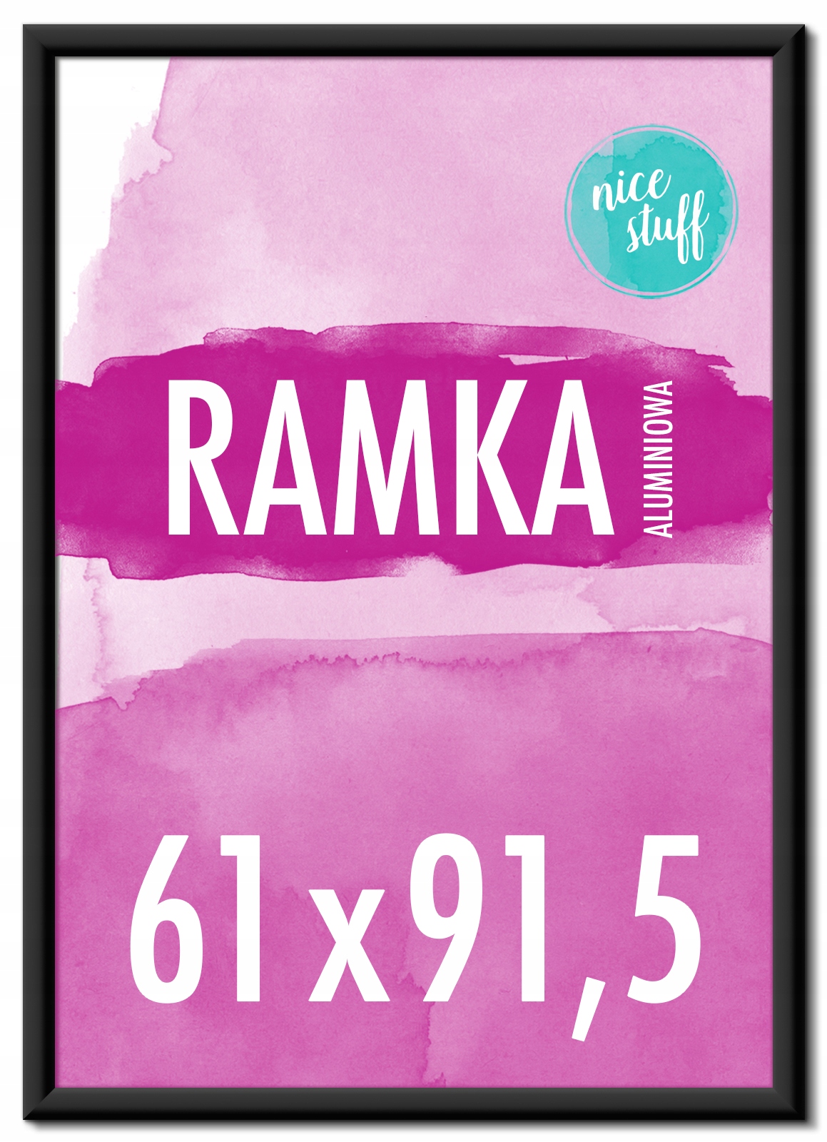 Rámeček 61x91,5 na fotografie fotorámečku plakát velký hliníkový černý