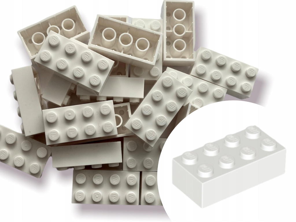 

Lego 3001 Brick Klocek 2x4 Biały White 10szt