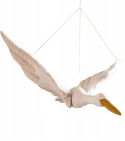 Dekoracja pluszowy wiszący Łabędź