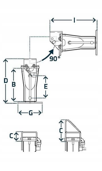 Stopa podporowa kwadratowa 70x70 mm 4000 kg STRDN514L Producent części Simol