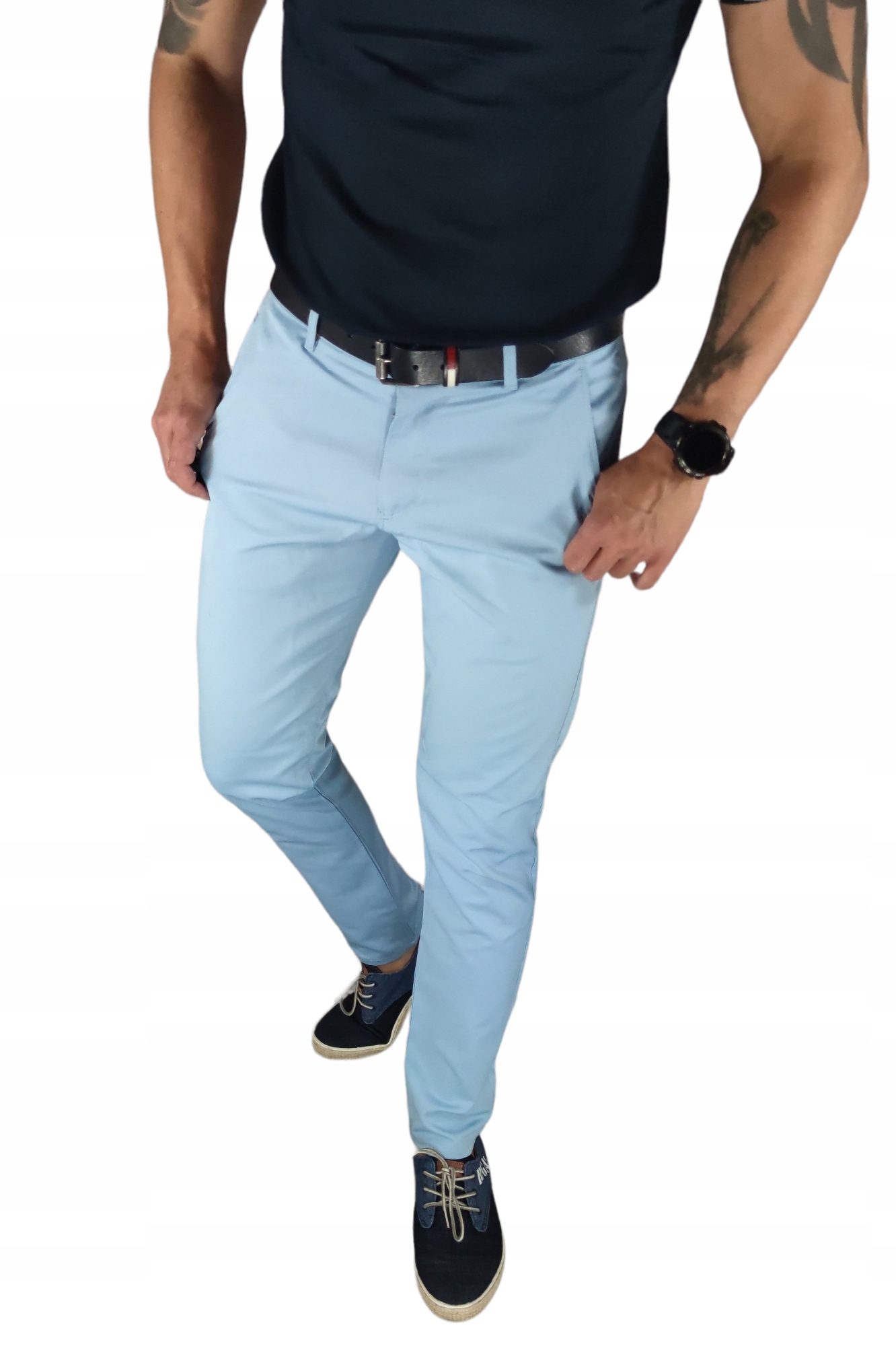 Návštěvní kalhoty slim modré VP23 W37