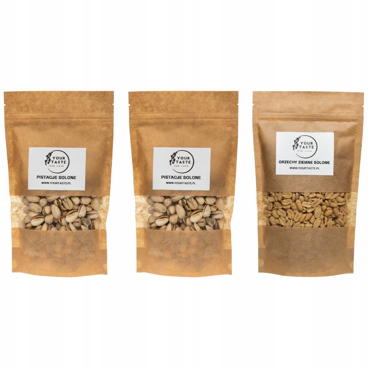 Levně Sada Your Taste 2x Pistácie solené 500g Solené arašídy 500g