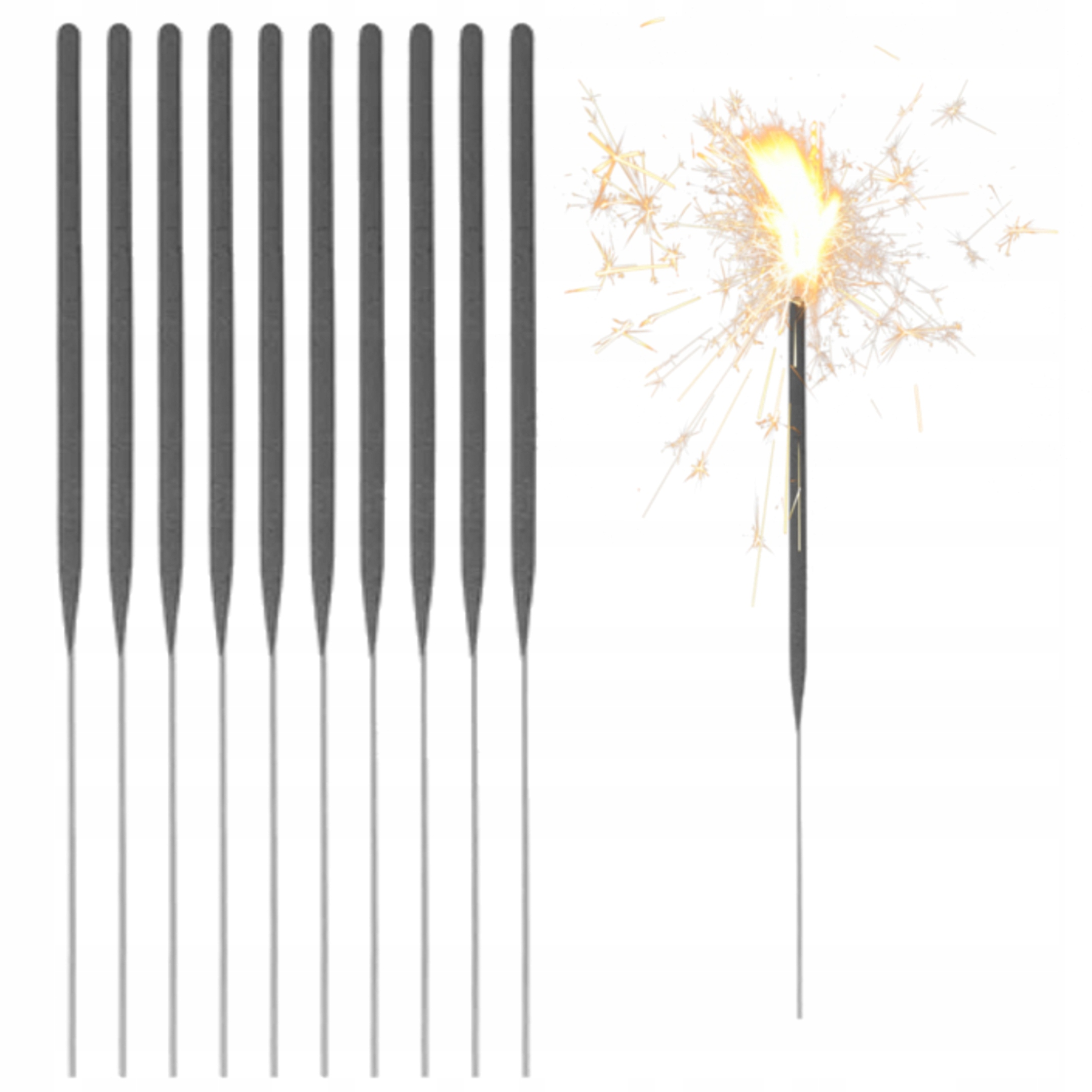 ZIMNE OGNIE DŁUGIE SYLWESTER URODZINY RACE FAJERWERKI WESELE 40CM 5szt