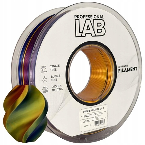 10 x Filament Pla Silk Tricolor Sunset Horizon Prof. Lab 1,75 mm 1 kg 3D tlač