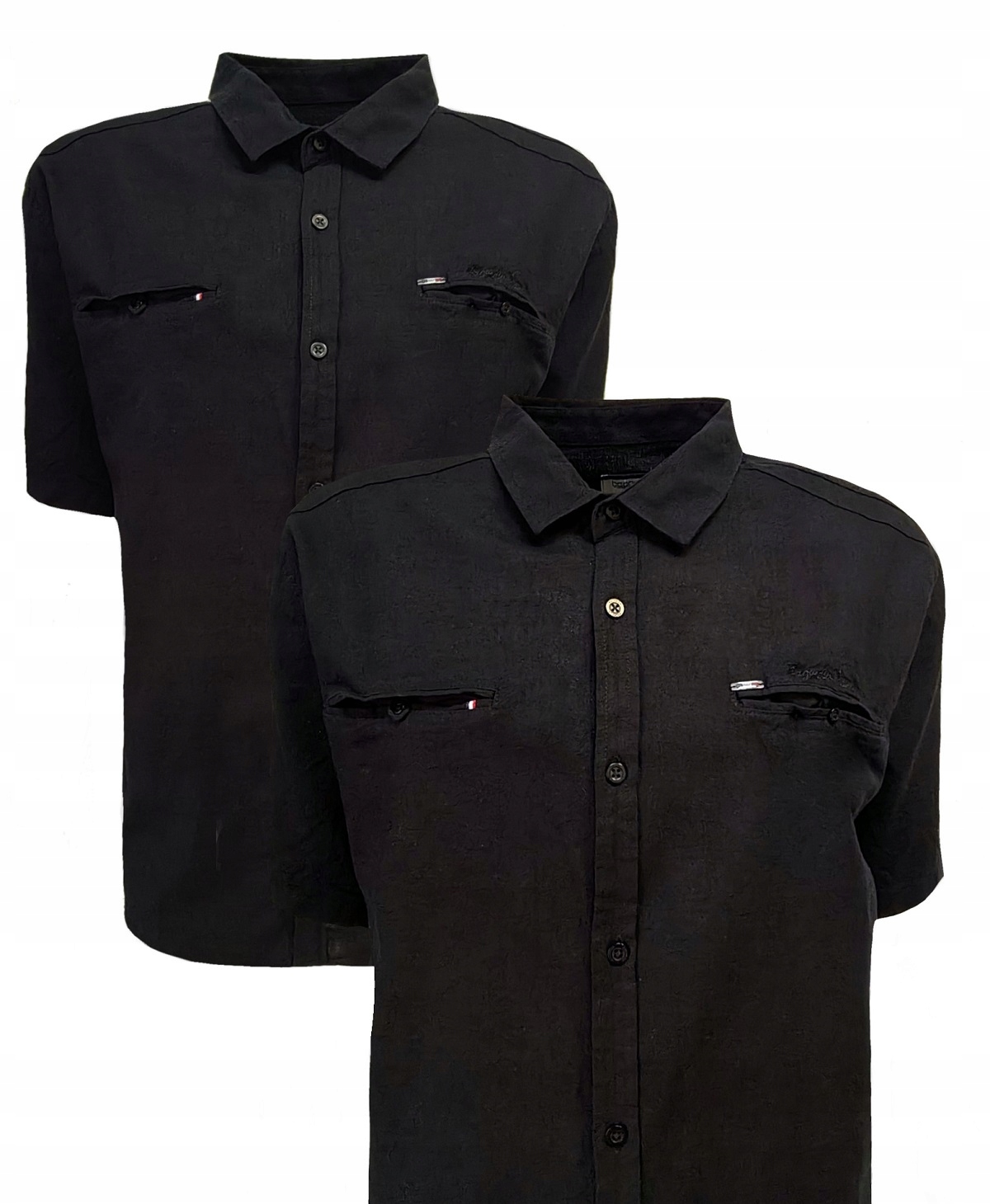 Pánská lněná letní košile Černá 6XL Bagarda