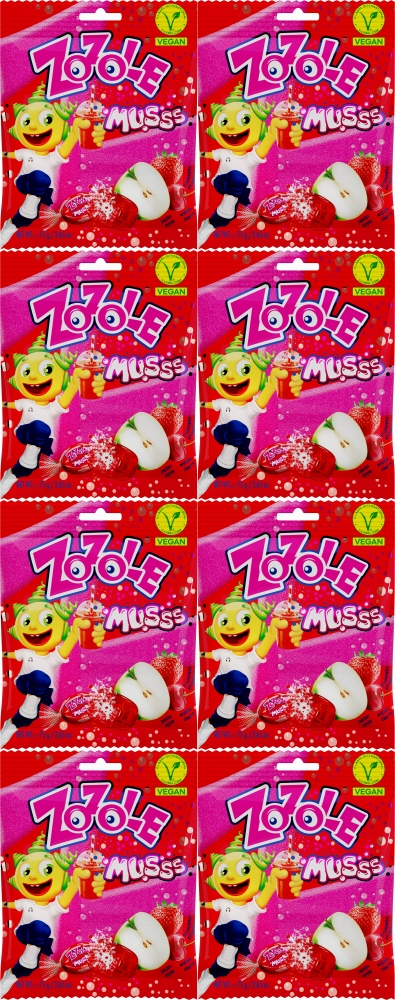 Zozole Cukierki Musujące Jabłko Wiśnia Truskawka 1KG x8