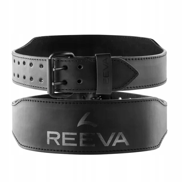 Pas Skórzany Black Leather Fitness Belt Reeva (s)