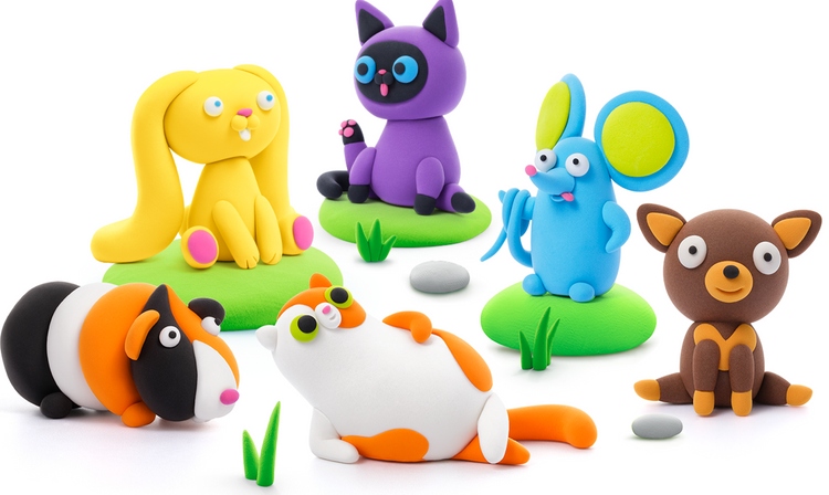 Hey Clay. Masa plastyczna Puchate Zwierzaki HCL15023 TM Toys Wysokość produktu 15 cm