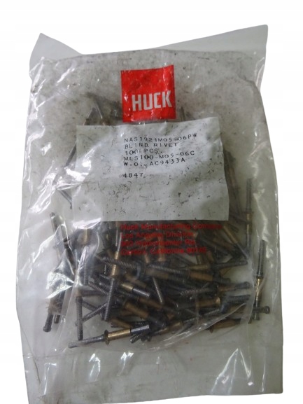 NIT NITY HUCK BLIND RIVET NAS1921M05-06PW