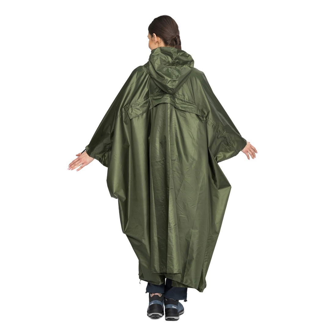 Poncho Przeciwdeszczowe Wodoodporne Membrana 10000 Viking Zielone Backpack