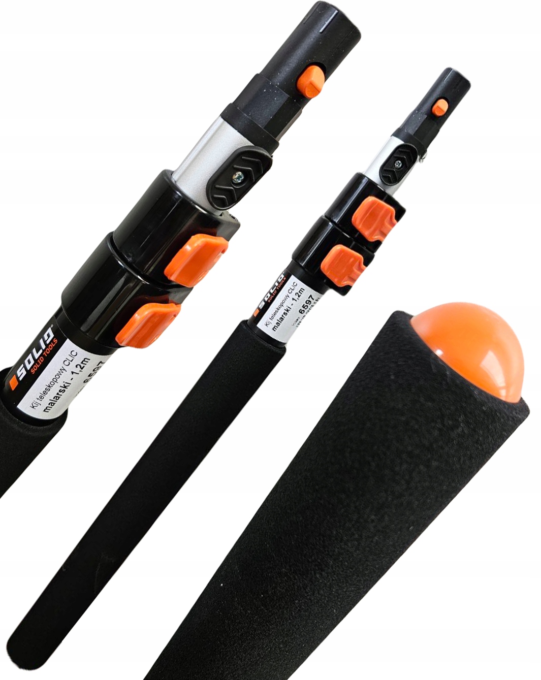 Zestaw malarski 2 wałki 25cm 2 wałki 10cm kij na click 1,2m kuwety Solid Marka Solid