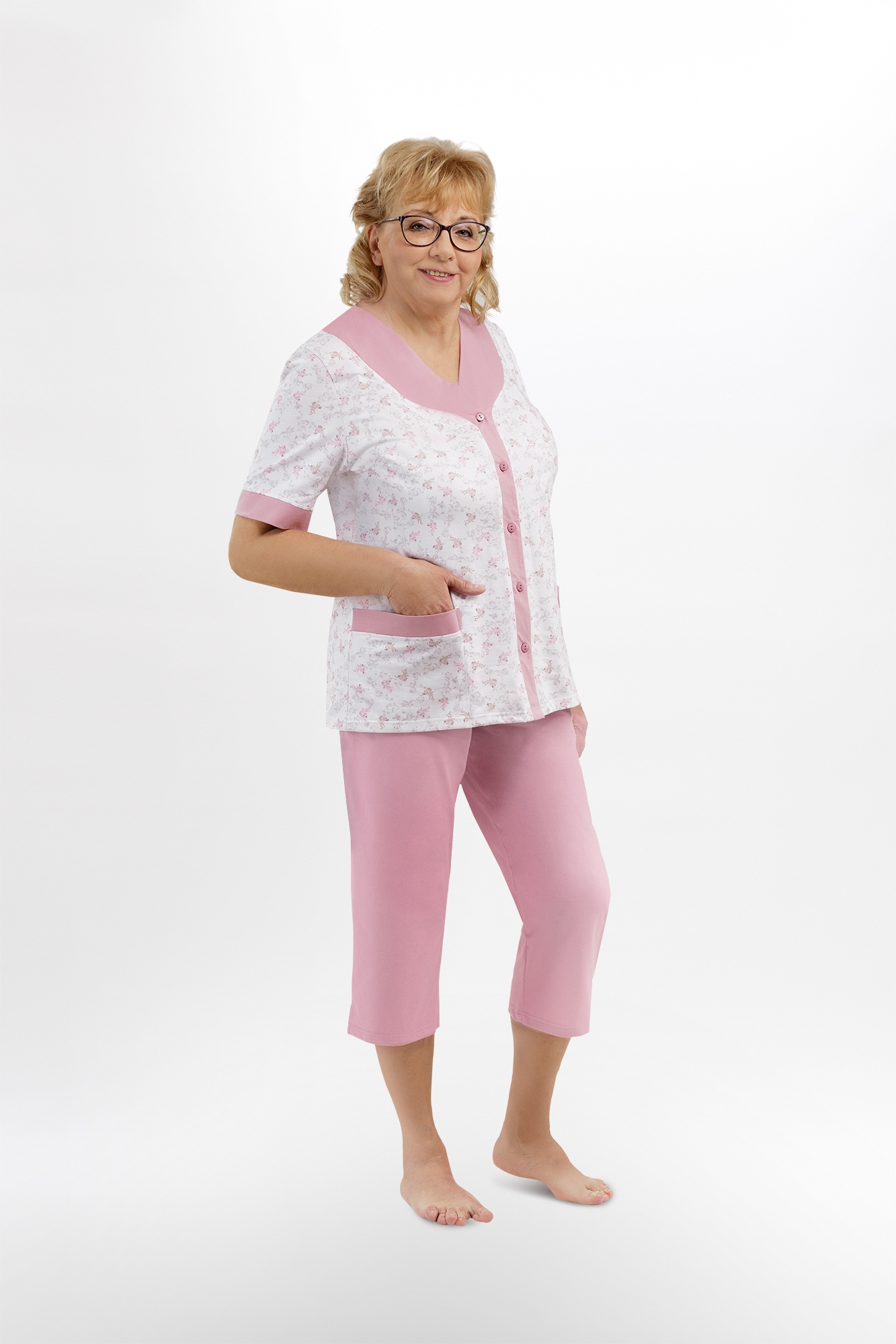 

Piżama damska rozpinana dla Babci Honorata 211