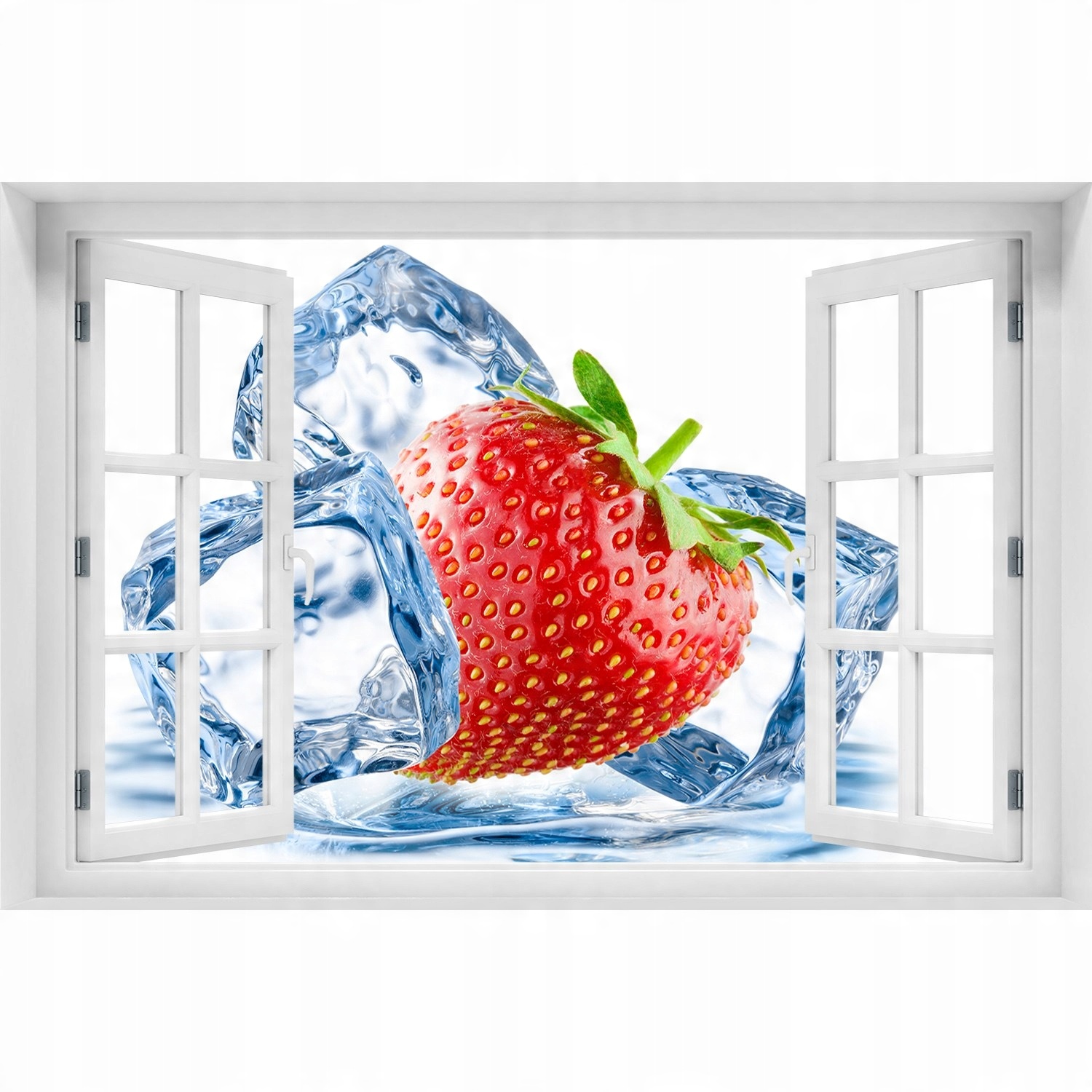 

Okno Naklejka na ścianę Truskawka z lodem 120x80