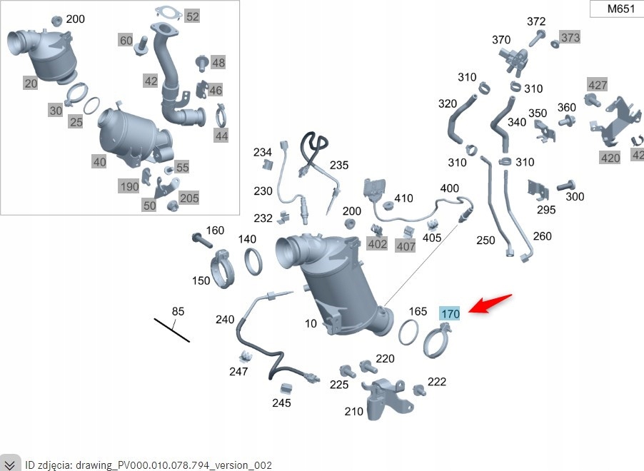 Objímka Katalyzátoru Mercedes A0029954702