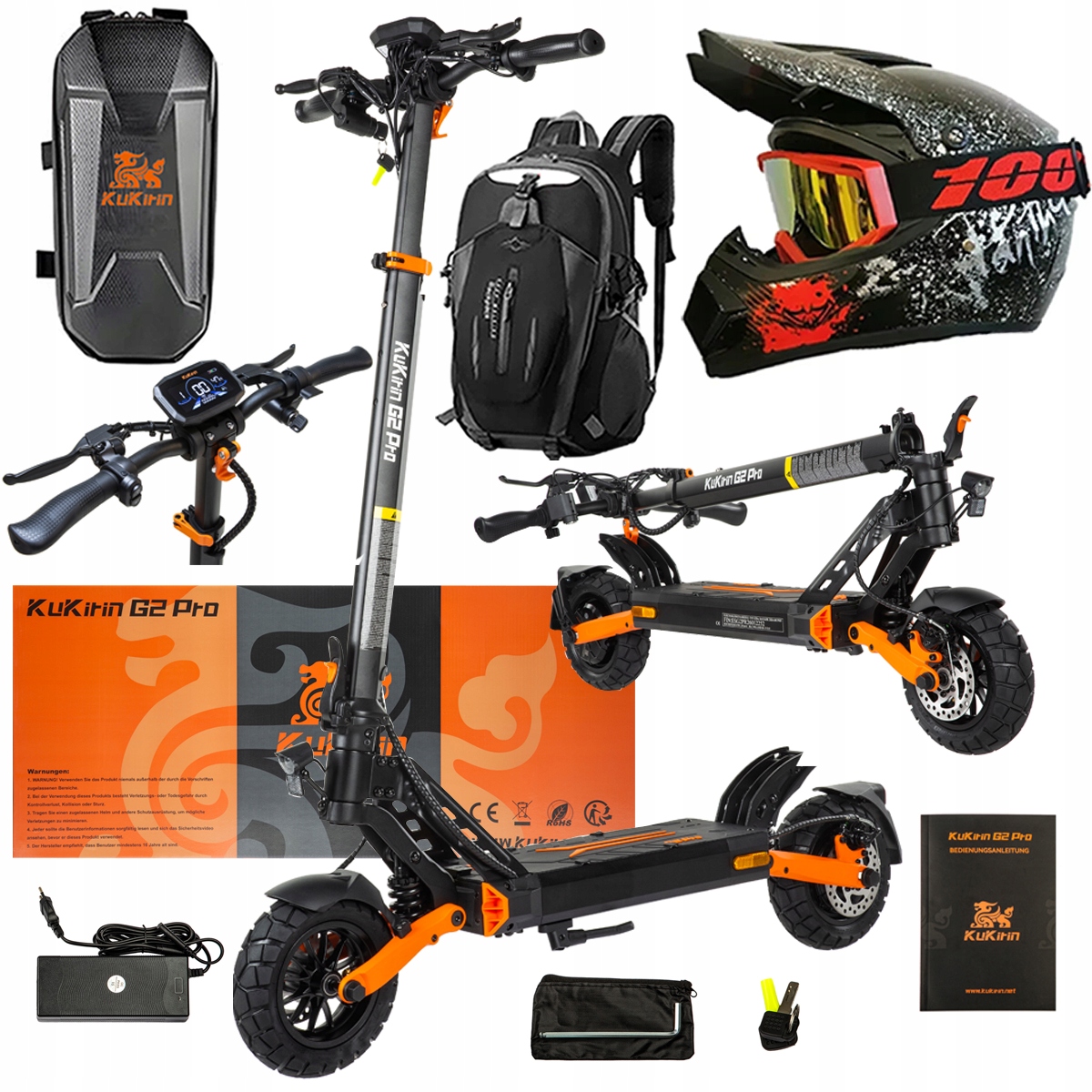 Pojazd Elektryczny KuKirin G2 Pro Abe 500w 48V 15.6AH 65KM 25KM/h +Dárek