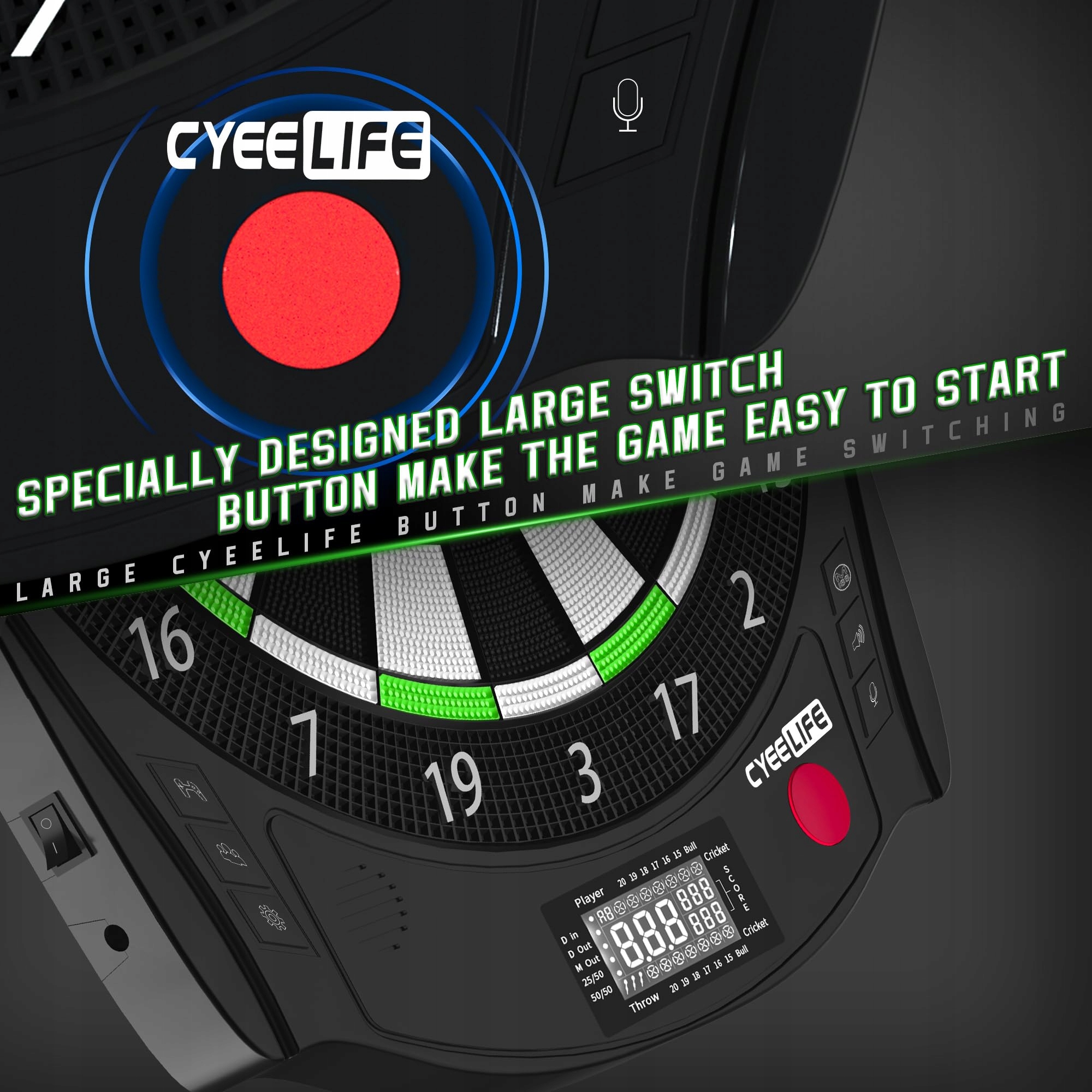 CYEE LIFE Elektroniczna Tarcza Do Darta Z Rzutkami I Akcesoriami ZD01J — miniatura 3