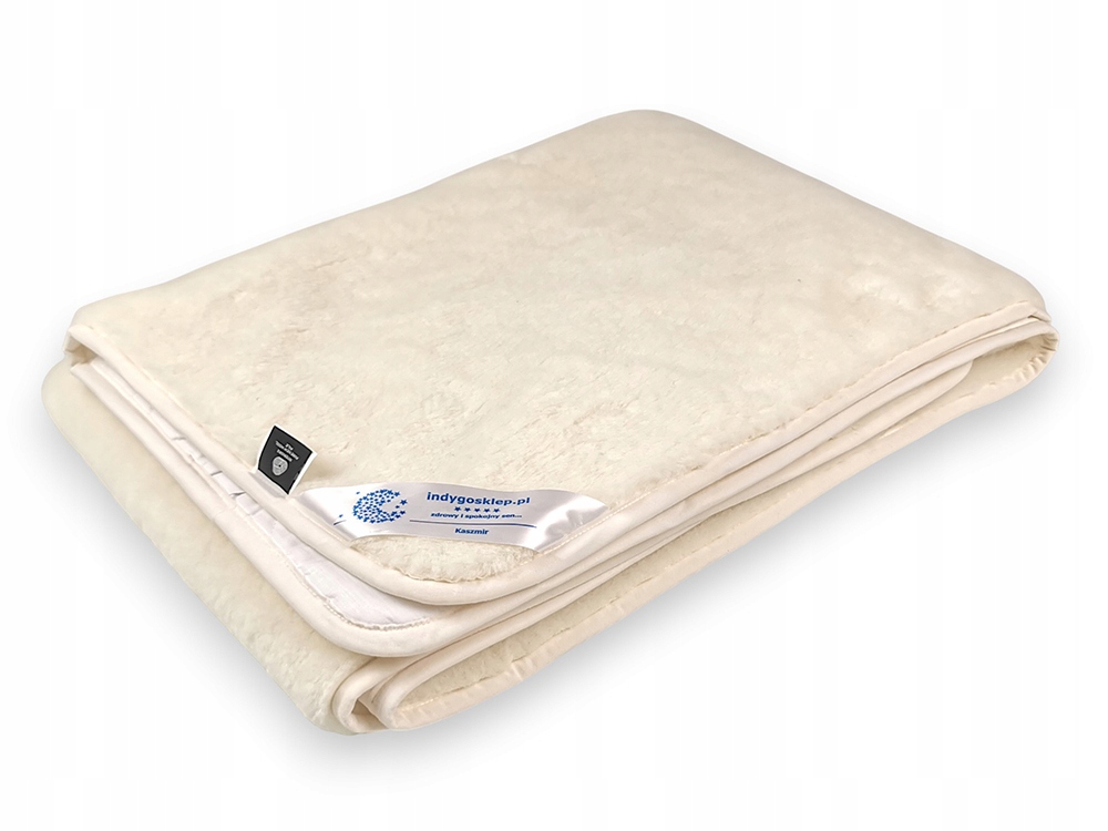 Vlněný Podklad 90x200 Kašmír Hladký Ecru Bavlna K1 Indygosklep.pl