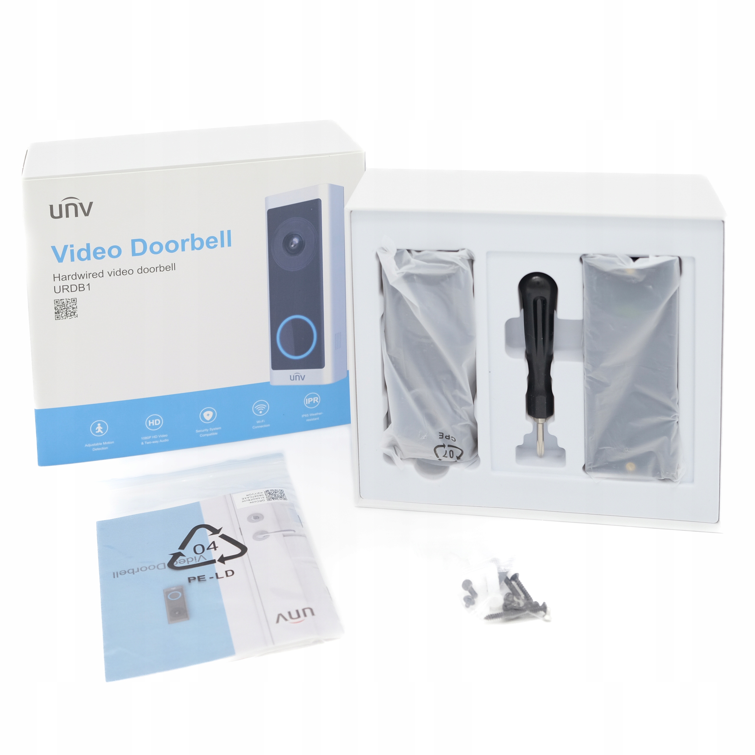 Widedomofon na wi fi URDB1 Uniview Ir 5 m 2Mpx WiFi