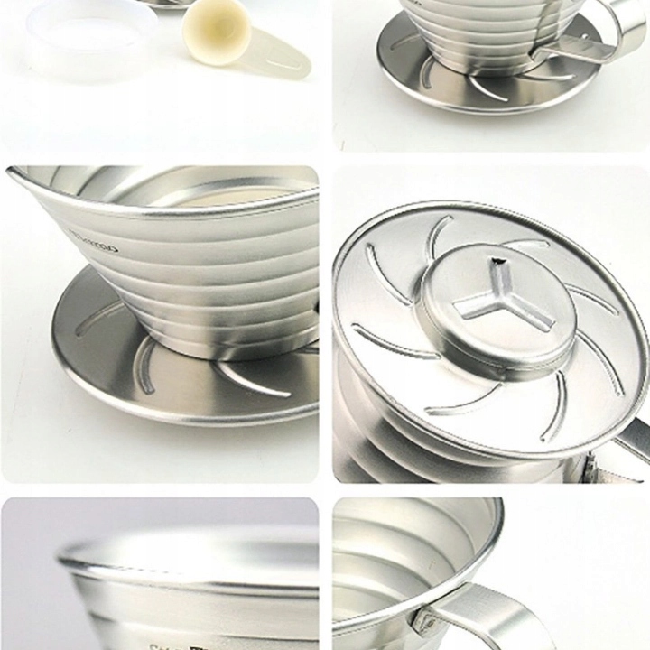 Tiamo Dripper stalowy 1-4 filiżanki