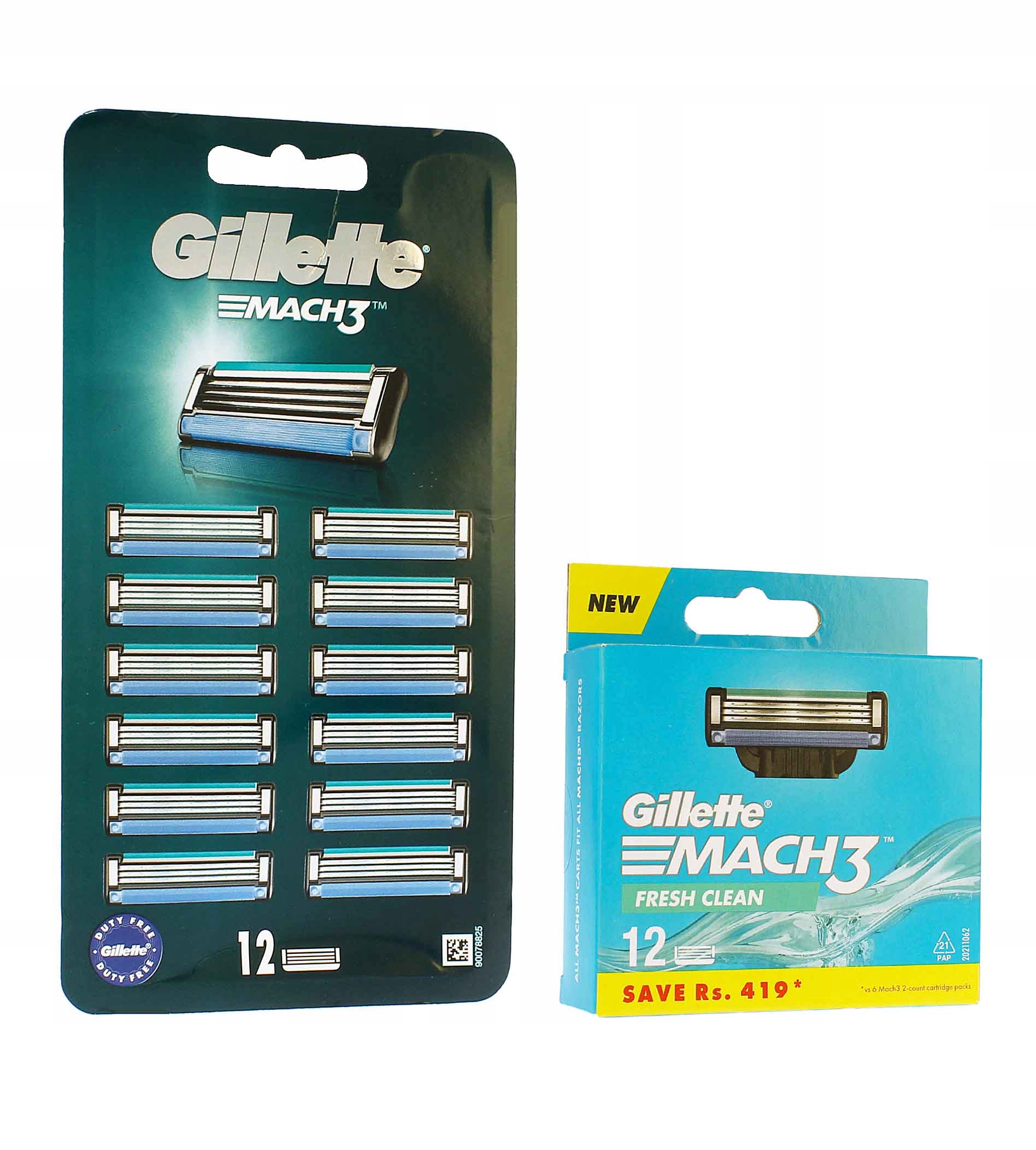 Gillette Mach3 náhradní břity 12 ks pro muže