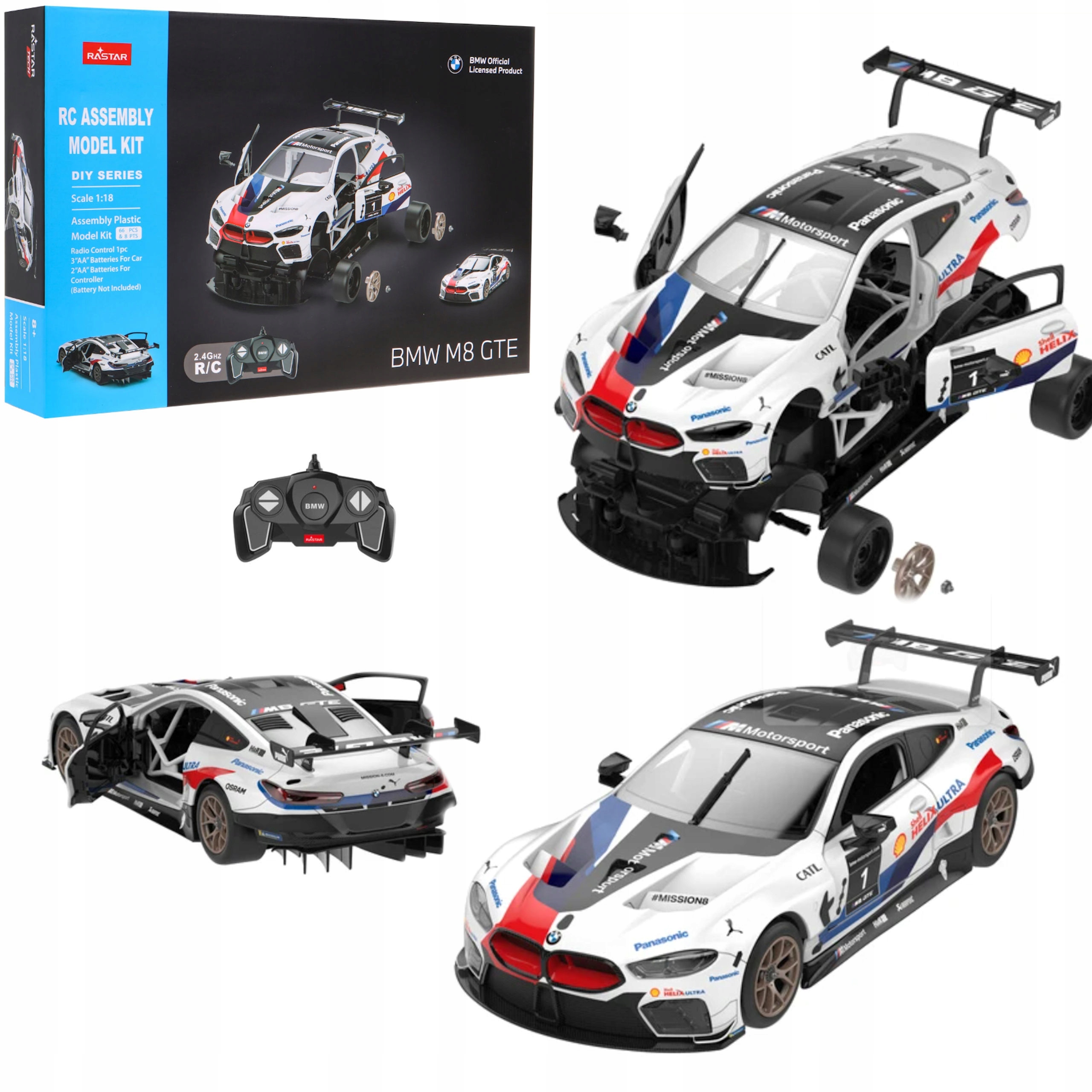 

Auto Zdalnie Sterowane R/c Bmw M8 Gte 1:18 Coil