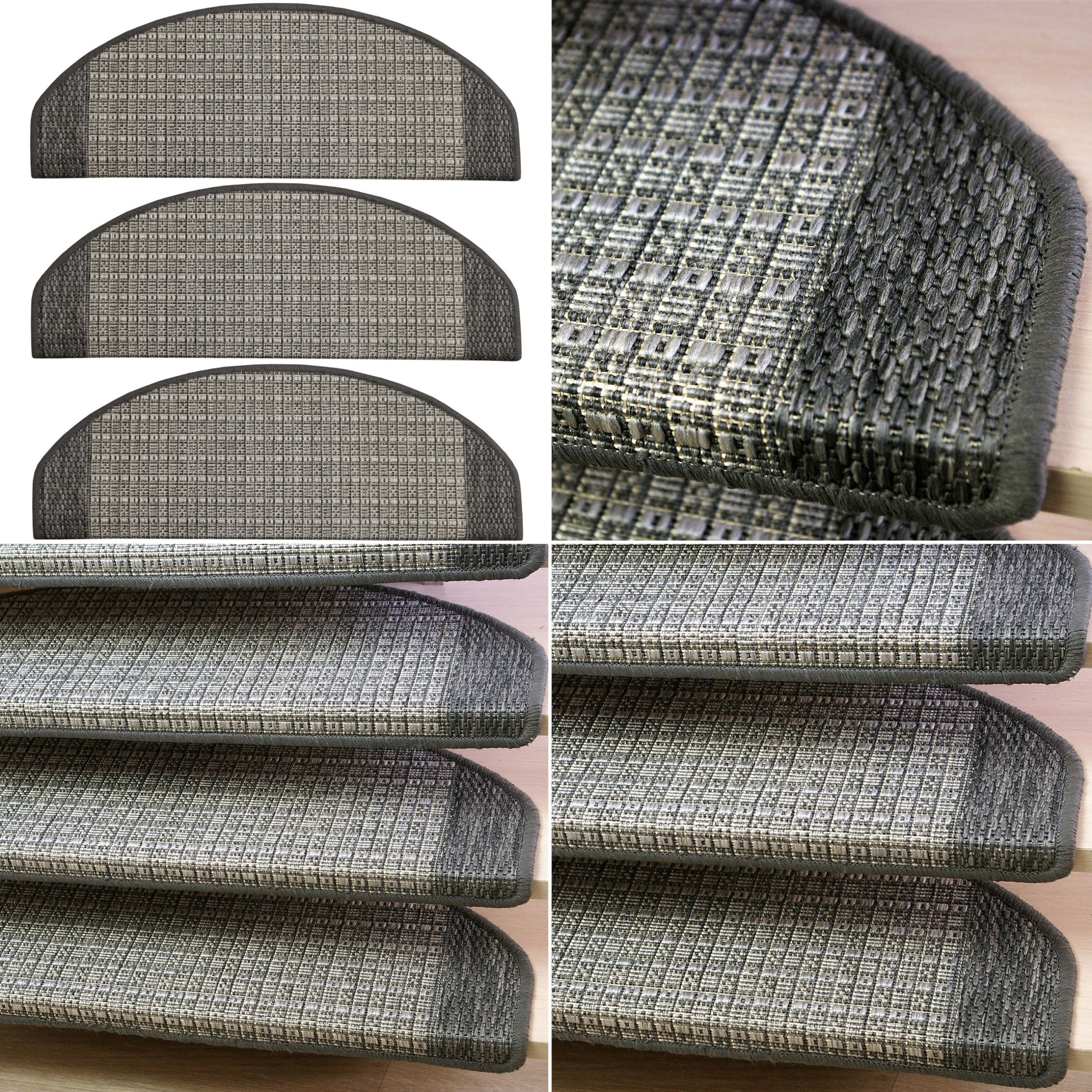 NAKŁADKI NA SCHODY DYWANOWE SZNURKOWE PŁASKO TKANE Informacje dodatkowe właściwości antypoślizgowe