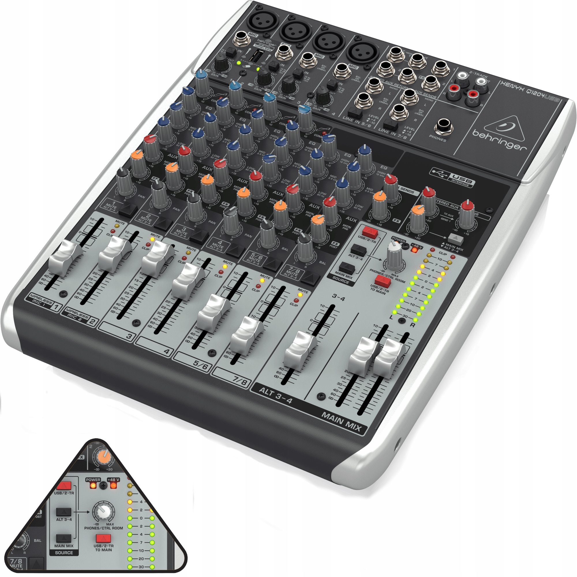 Q1204USB Mikser audio 12-kanałów Xenyx do Streamingu Podcastów Behringer
