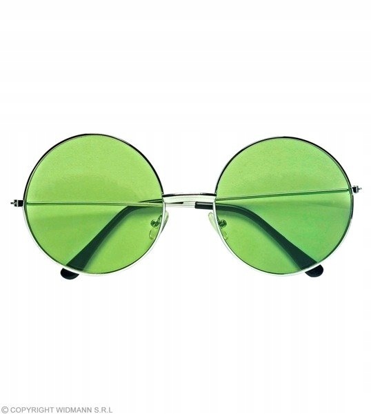 

Okulary Big Maxi Lenonki Zielone Lata 70 Hippis